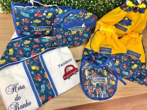 Kit Escolar Creche Infantil Saquinho Escolar