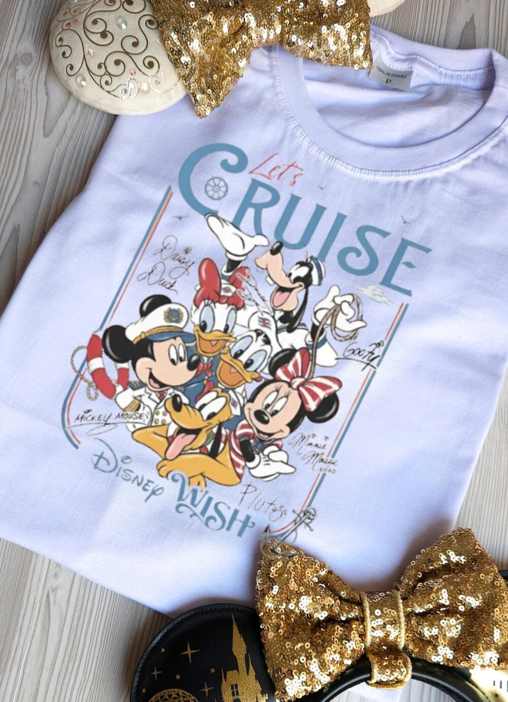 Camiseta 100 % algodão Disney Cruise