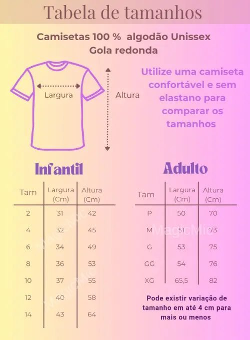 Camiseta 100% Algodão - Disney Conto de Fadas - Personagens