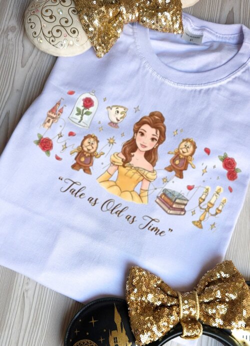 Camiseta Bella - Princesa DIsney 100 % algodão