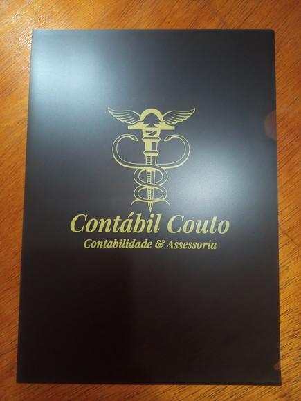 Pasta l A4 Personalizada Impressão em Dourado (100)