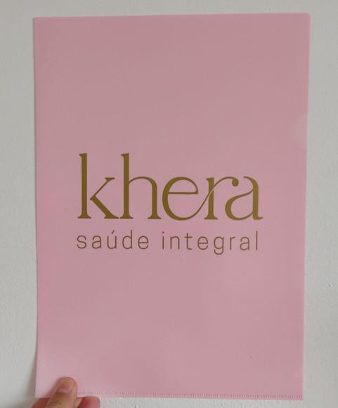 Pasta l A4 Rosa Pastel com Seu Logo Dourado (100)