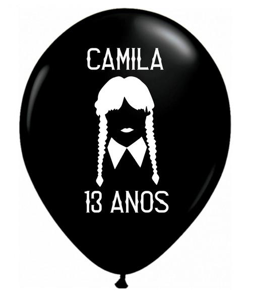 Bexigas Balões Wandinha Addams Wednesday+50 de Brinde