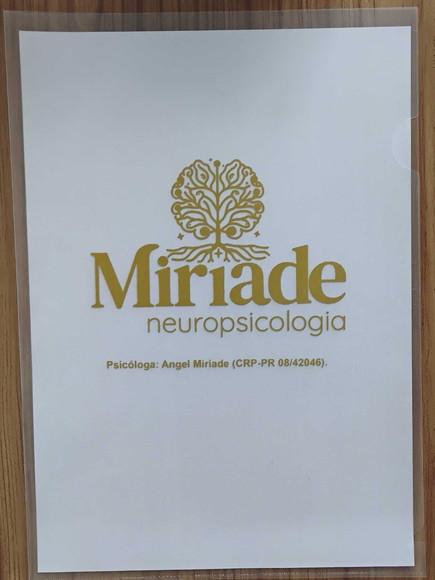 Pasta l A4 Transparente com Seu Logo Dourado (50)