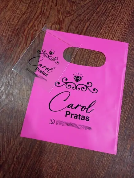 Sacola Plástica Boca de Palhaço Personalizada 16x20 1000un
