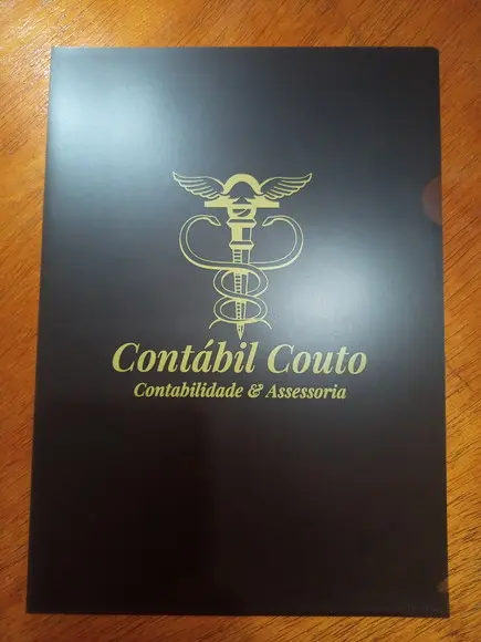 Pasta l A4 Personalizada Impressão em Dourado (100)