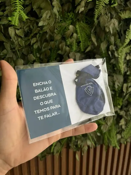 Cartão Infle o Balão + Balão Personalizado para Sua Festa