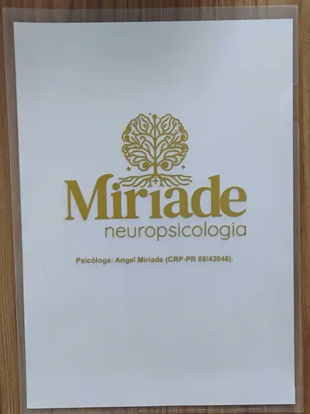 Pasta l A4 Transparente com Seu Logo Dourado (50)