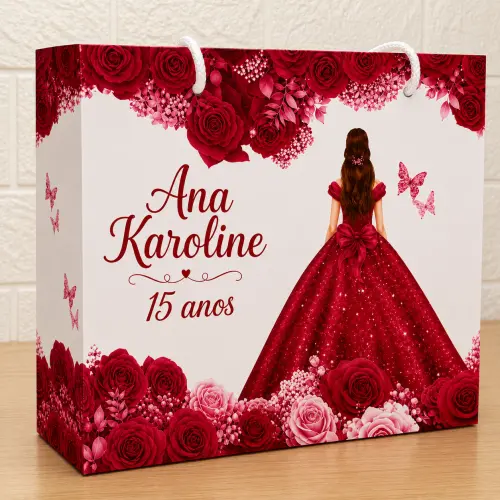 Sacola Personalizada 15 anos - PEGUE E MONTE