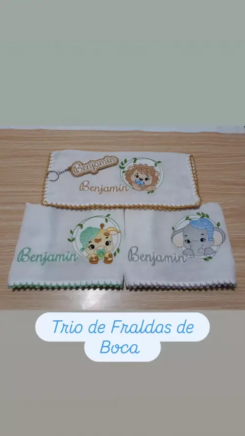 Trio de Fraldas de Boca Cremer Luxo