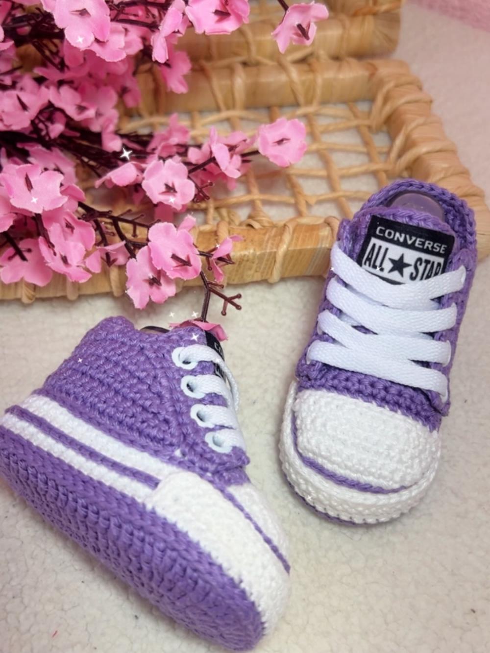 All Star de Crochê Roxo Sola de Crochê