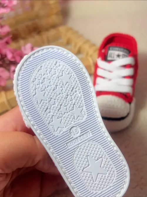 All Star de Crochê Vermelho