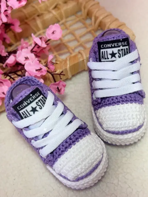 All Star de Crochê Roxo Sola de Crochê