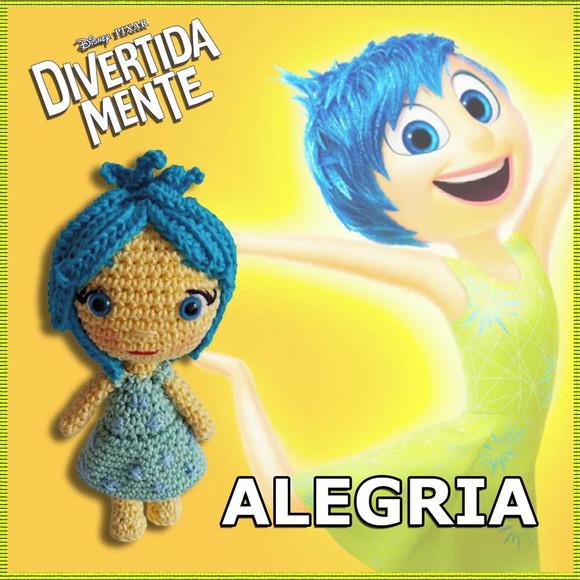 Amigurumi Alegria do Filme Divertida Mente 2