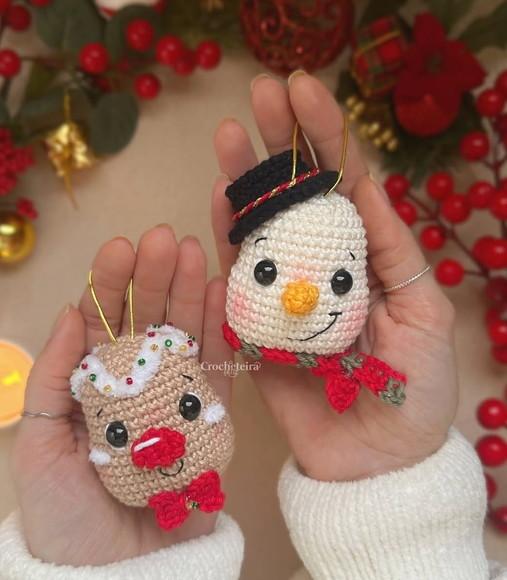 Amigurumis de Enfeites para Árvore de Natal
