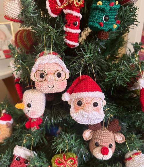 Amigurumis de Enfeites para Árvore de Natal