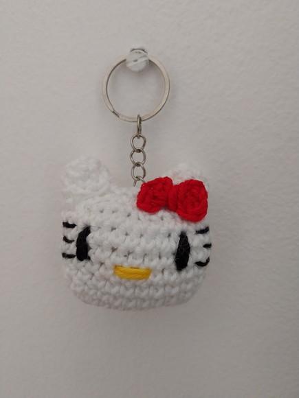Chaveiro Amigurumi Hello Kitty