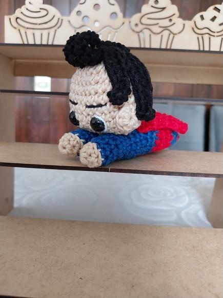 Chaveiro Amigurumi Superman