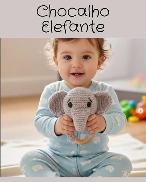 Chocalho Elefante para Bebês