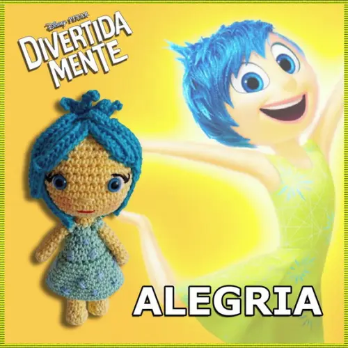 Amigurumi Alegria do Filme Divertida Mente 2
