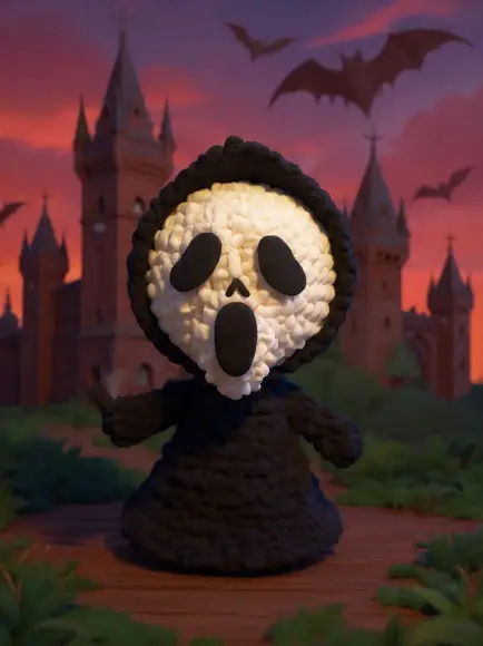 Amigurumi Boneco Ghostface do Filme Pânico