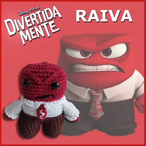Amigurumi Raiva do Filme Divertida Mente 2