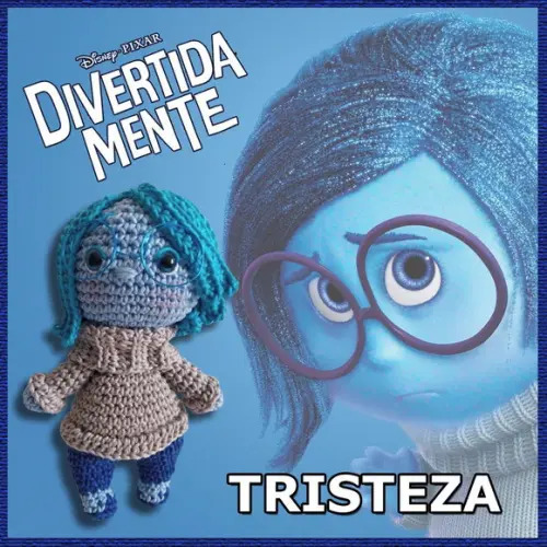 Amigurumi Tristeza do Filme Divertidamente 2