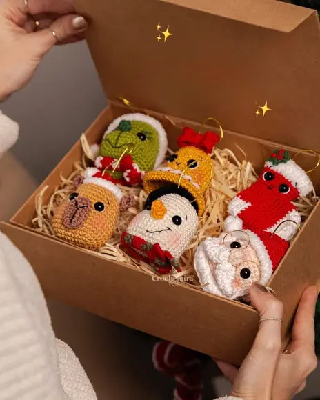 Amigurumis de Enfeites para Árvore de Natal