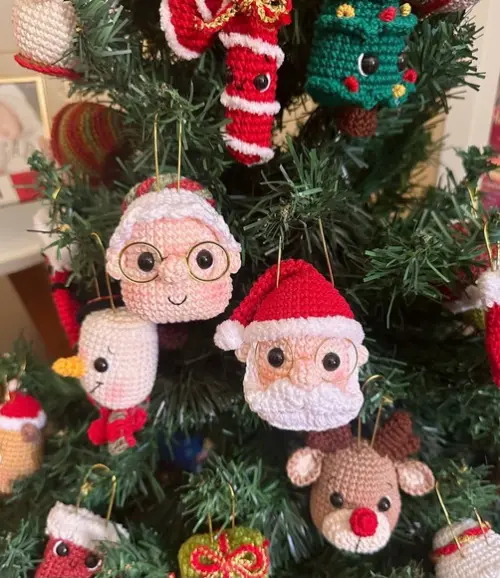Amigurumis de Enfeites para Árvore de Natal