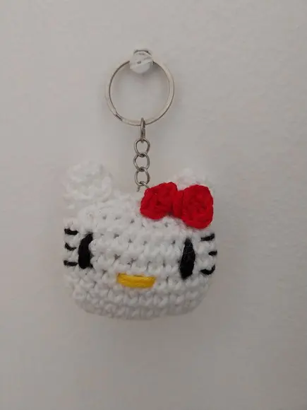 Chaveiro Amigurumi Hello Kitty