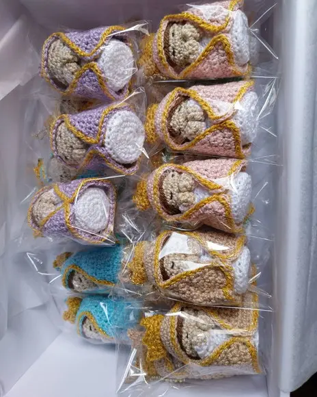 Chaveiro Santinhas de Crochê para Lembrancinhas