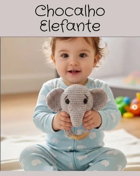 Chocalho Elefante para Bebês