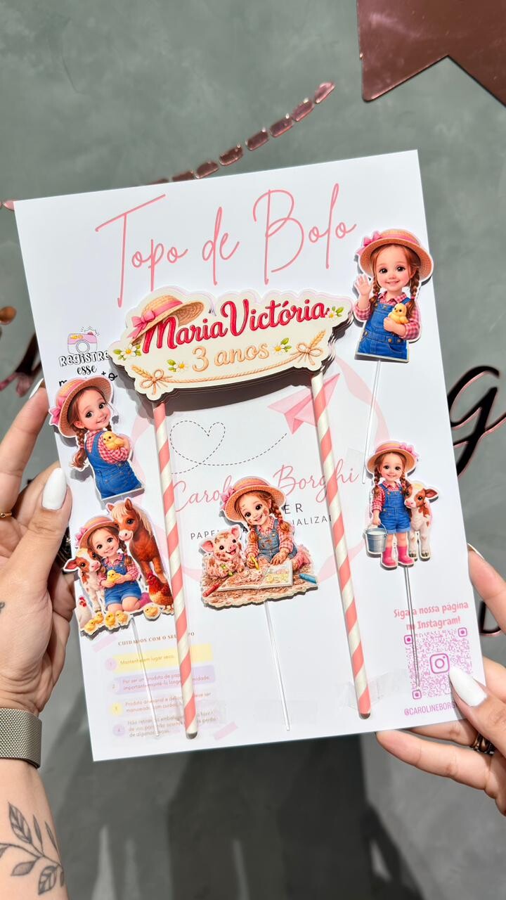 Topo de Bolo Personalizado para Festa Infantil | Qualquer Tema