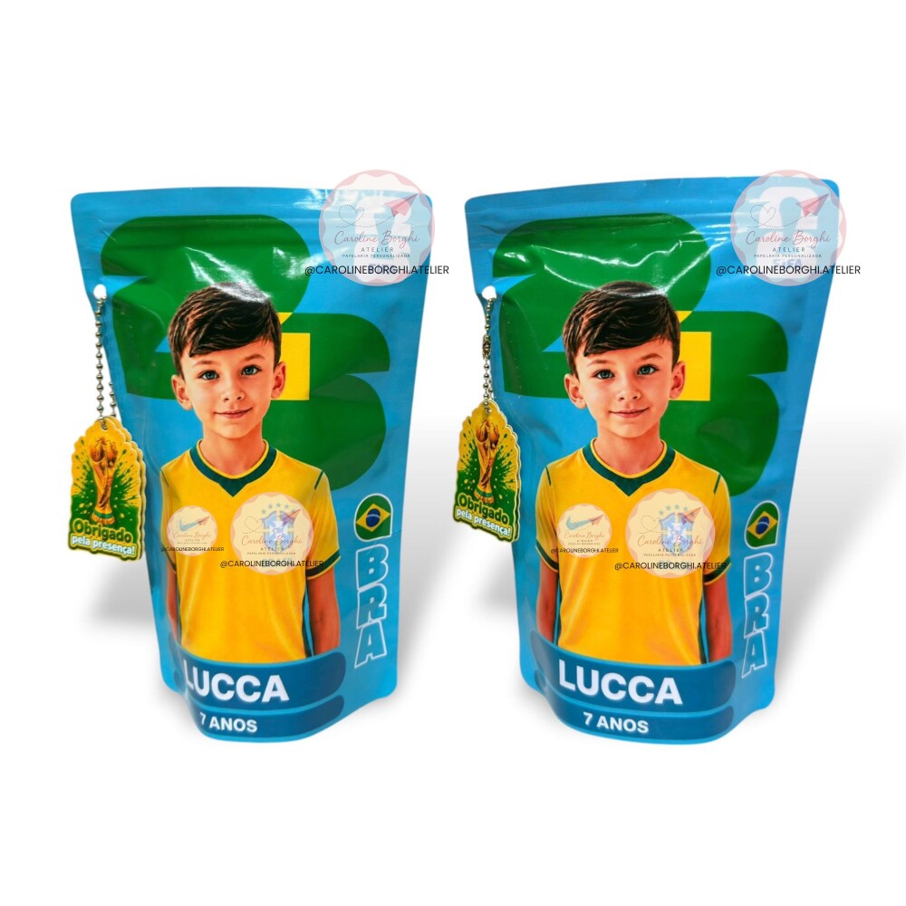 Saquinho Zip Personalizado para Festa Infantil com Chaveiro | Qua