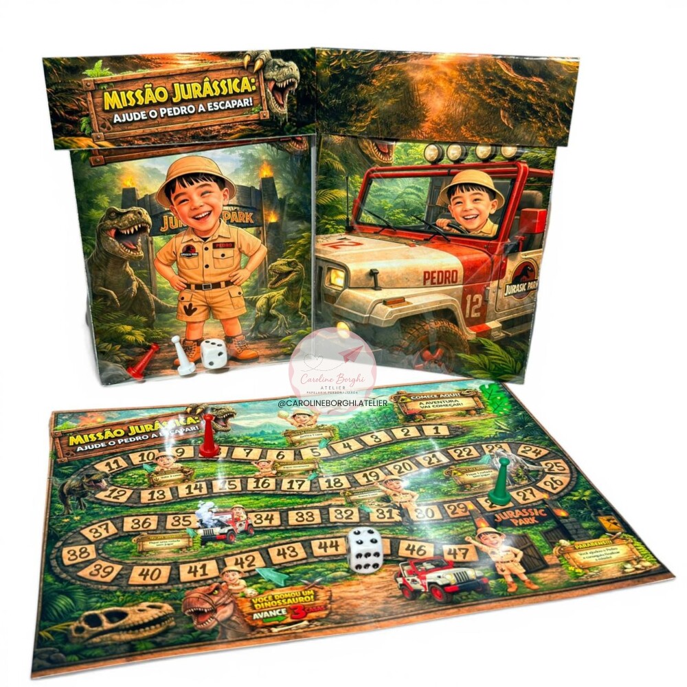 Jogo de Tabuleiro Personalizado com Personagem Inspirado na Crian