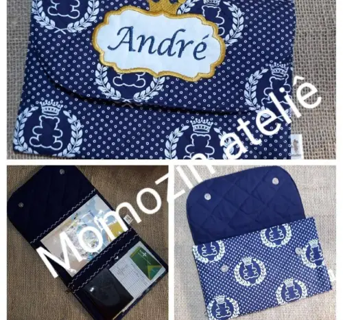 Porta cardeneta de vacina e documento personalizada