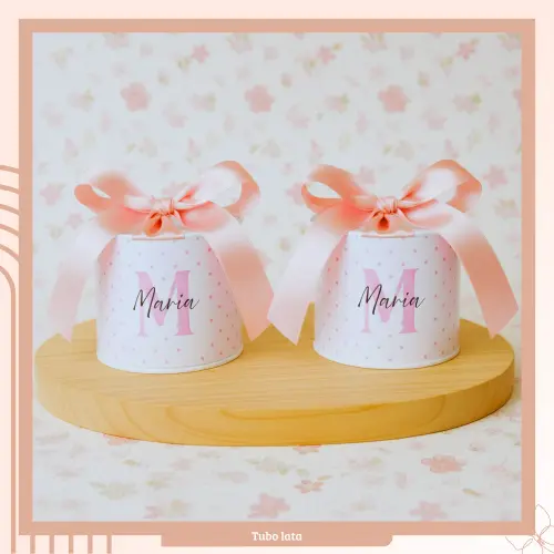 Lembrancinha Personalizada Mini Tubo Lata 7x6Nome