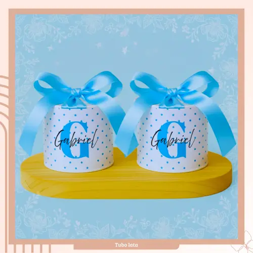 Lembrancinha Personalizada Mini Tubo Lata 7x6 Nome