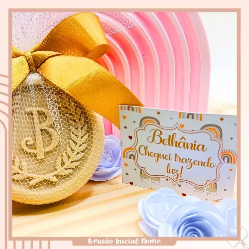 Lembrancinha Maternidade Sabonete Provençal Inicial Do Nome