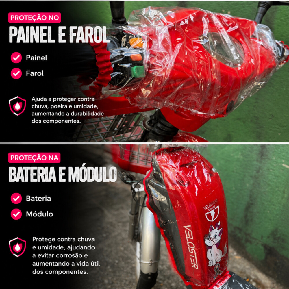 Capa de chuva para bicicleta elétrica Veloster
