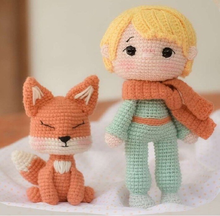 Pequeno Príncipe e Raposa amigurumi