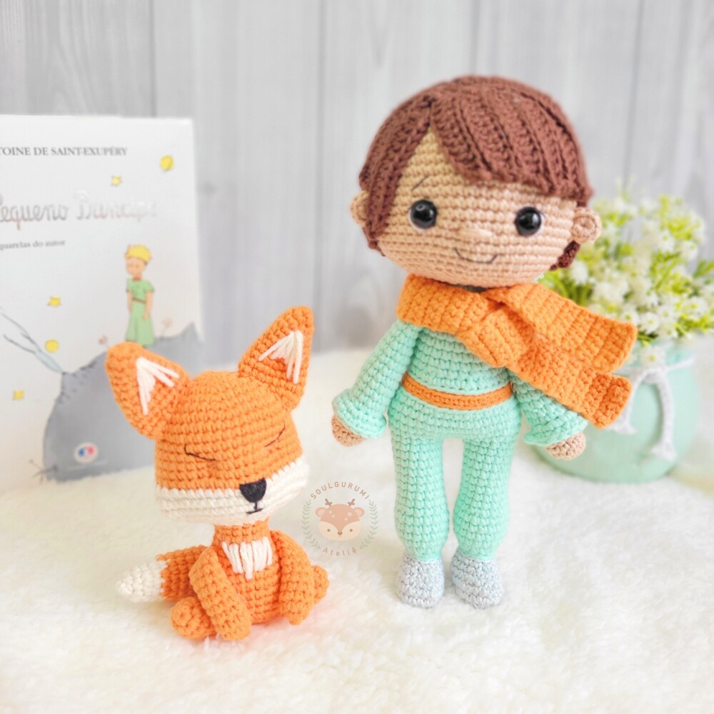 Pequeno Príncipe e Raposa amigurumi