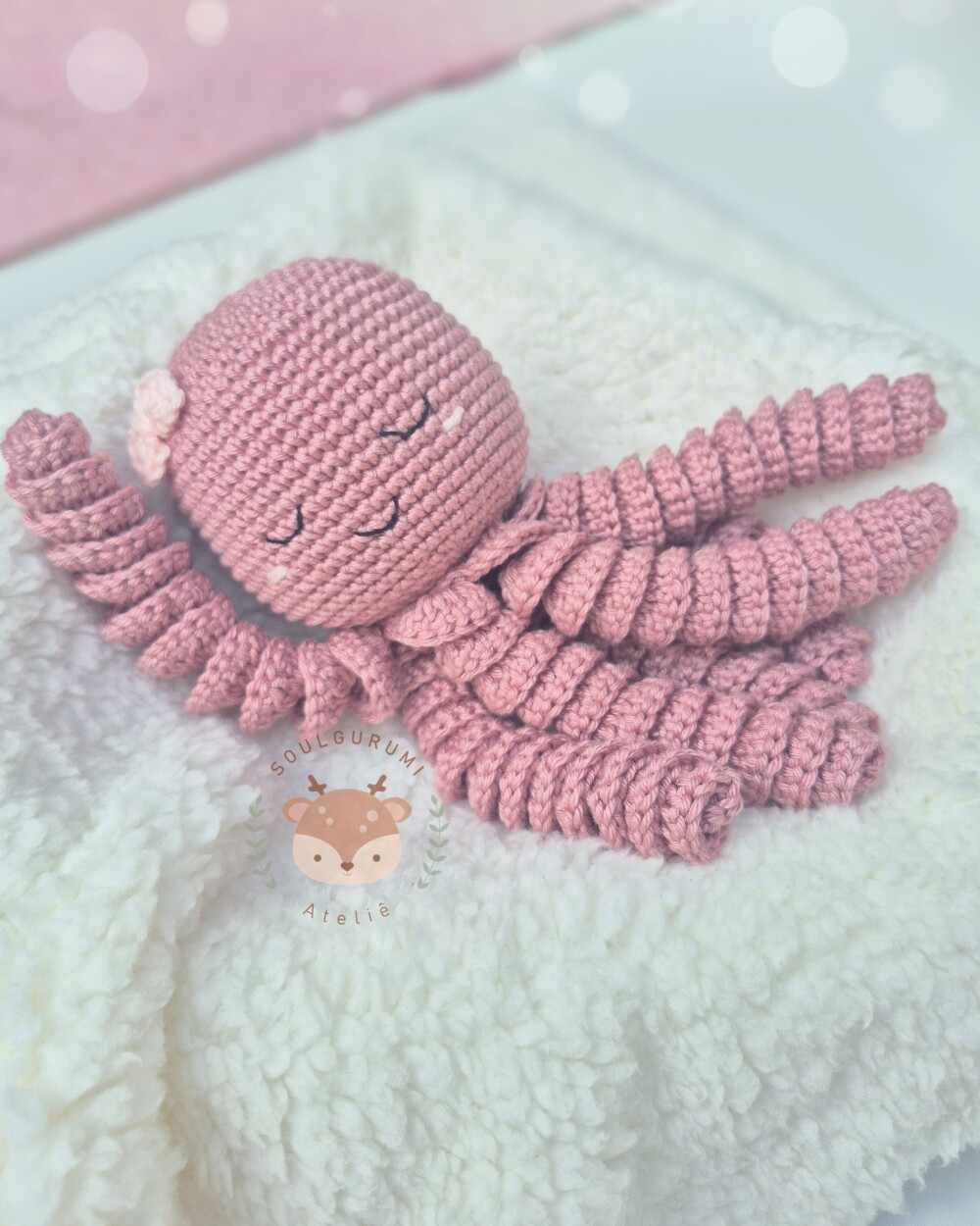 Polvo aconchego amigurumi a pronta entrega