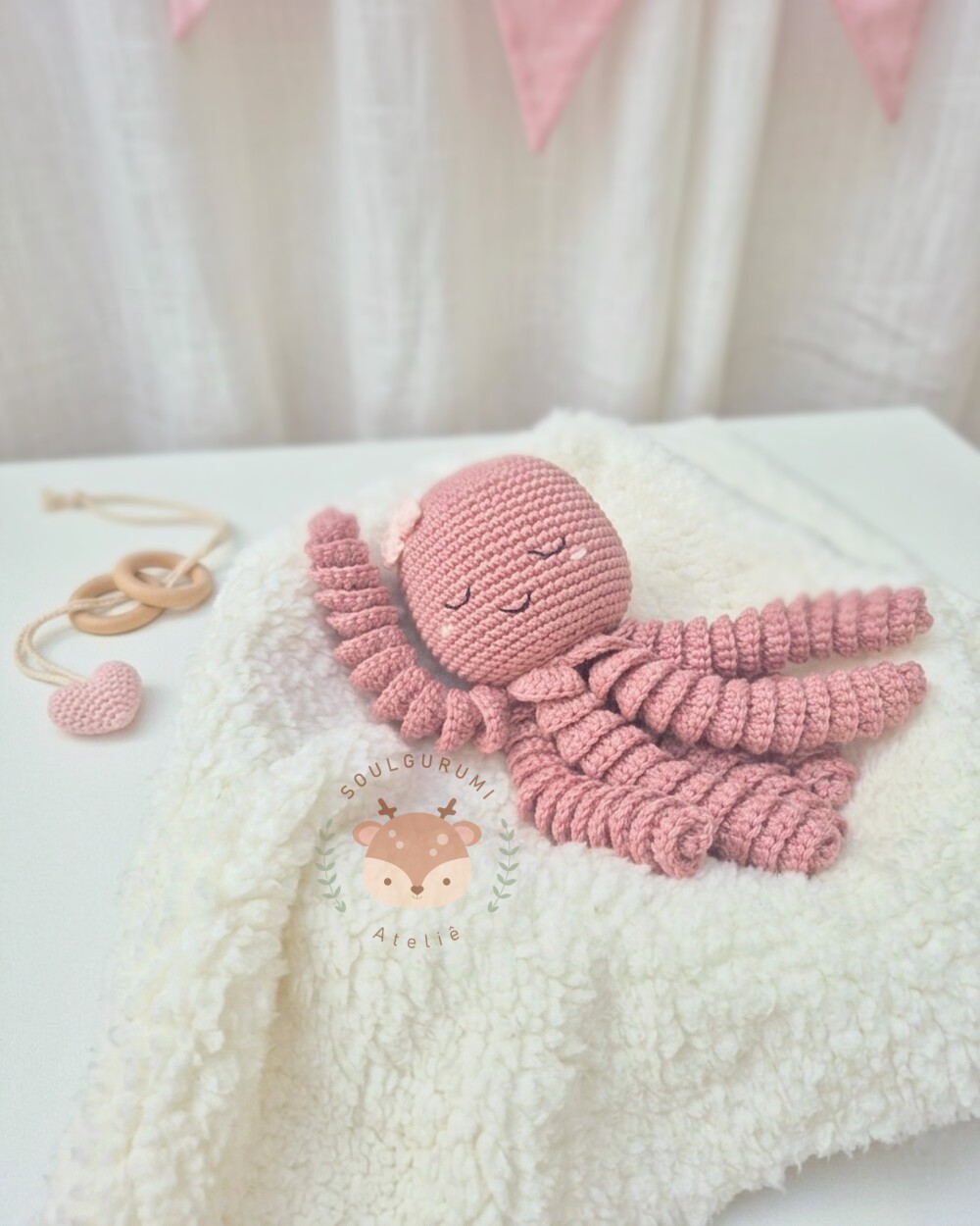 Polvo aconchego amigurumi a pronta entrega