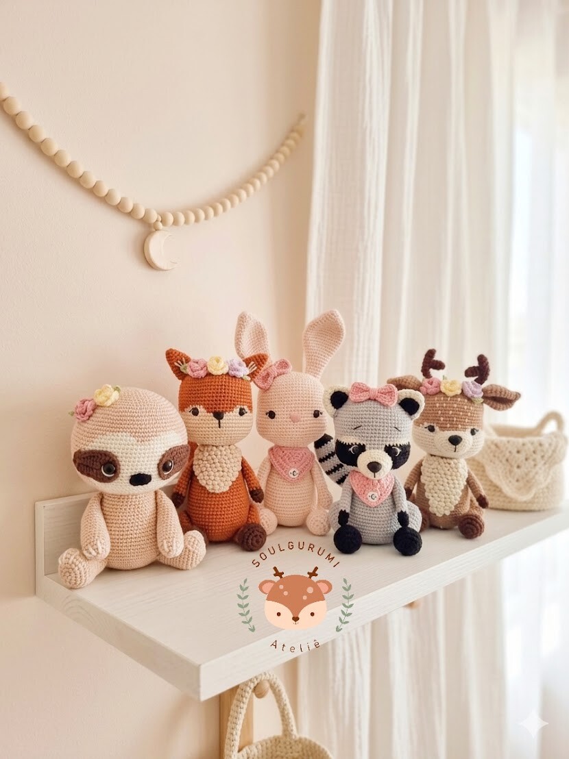 Coleção Bosque Encantado em Amigurumi (Unidade)