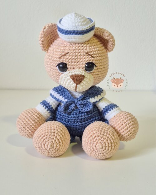 Urso Marinheiro Amigurumi