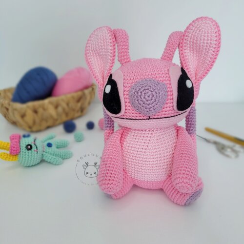 Stitch, Angel e Xepa em Amigurumi