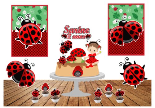 KIT FESTA SÓ UM BOLINHO JOANINHA. FAZEMOS TODOS OS TEMAS