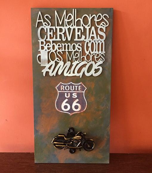 Abridor de Cerveja Route 66 Parede
