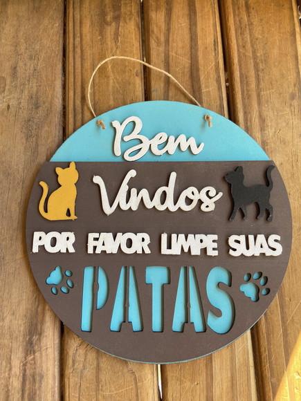 Bem Vindos Pet para Porta Entrada
